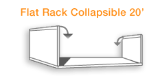 Flat Rack Collapsible 20' Cargo Container