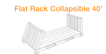 Flat Rack Collapsible 40' Cargo Container