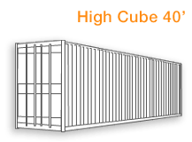 High Cube 40' Cargo Container