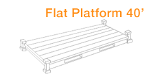 Flat Platform 40' Cargo Container
